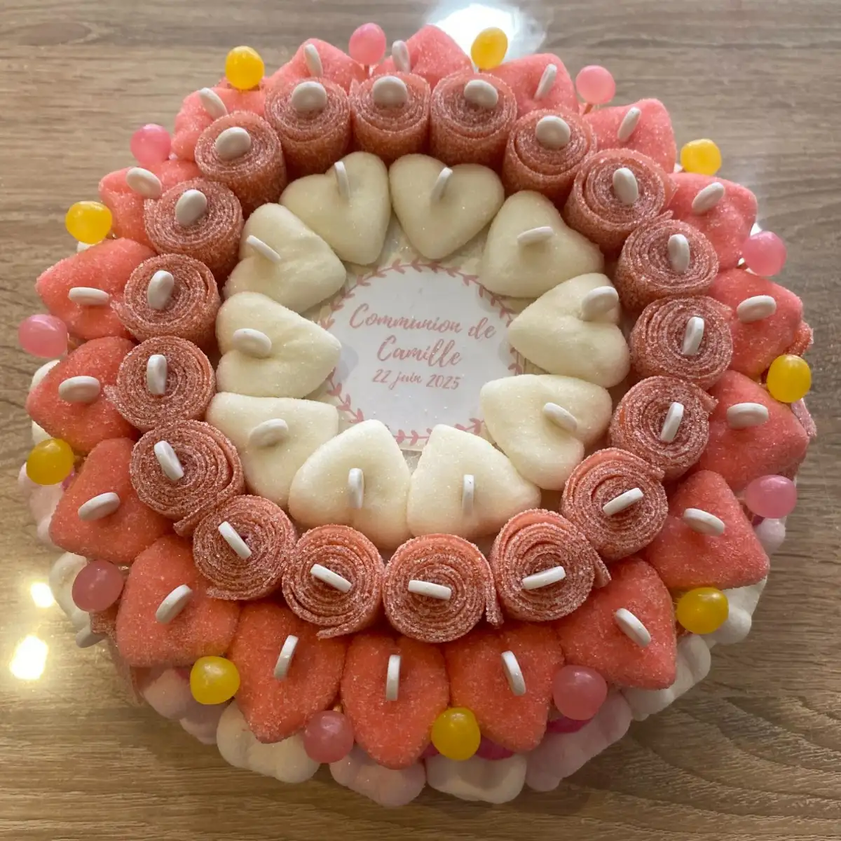 Tarte rose et blanche