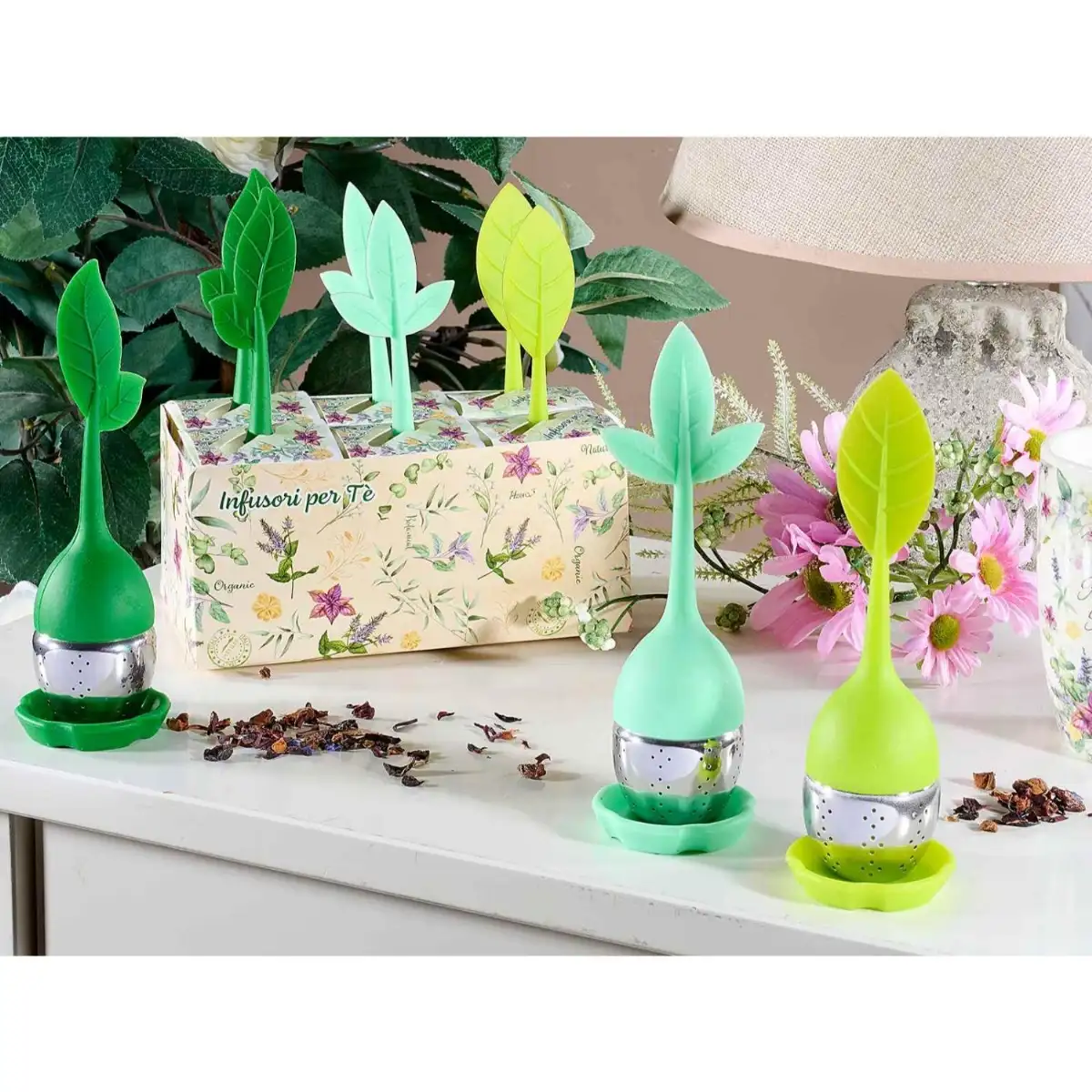 Infuseur thé feuille verte