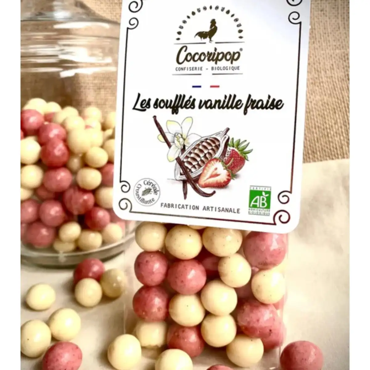 Les soufflées vanille /fraise