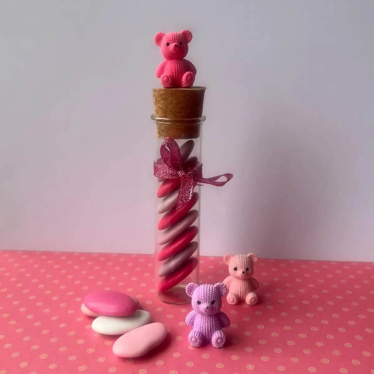 Tube en verre Ourson