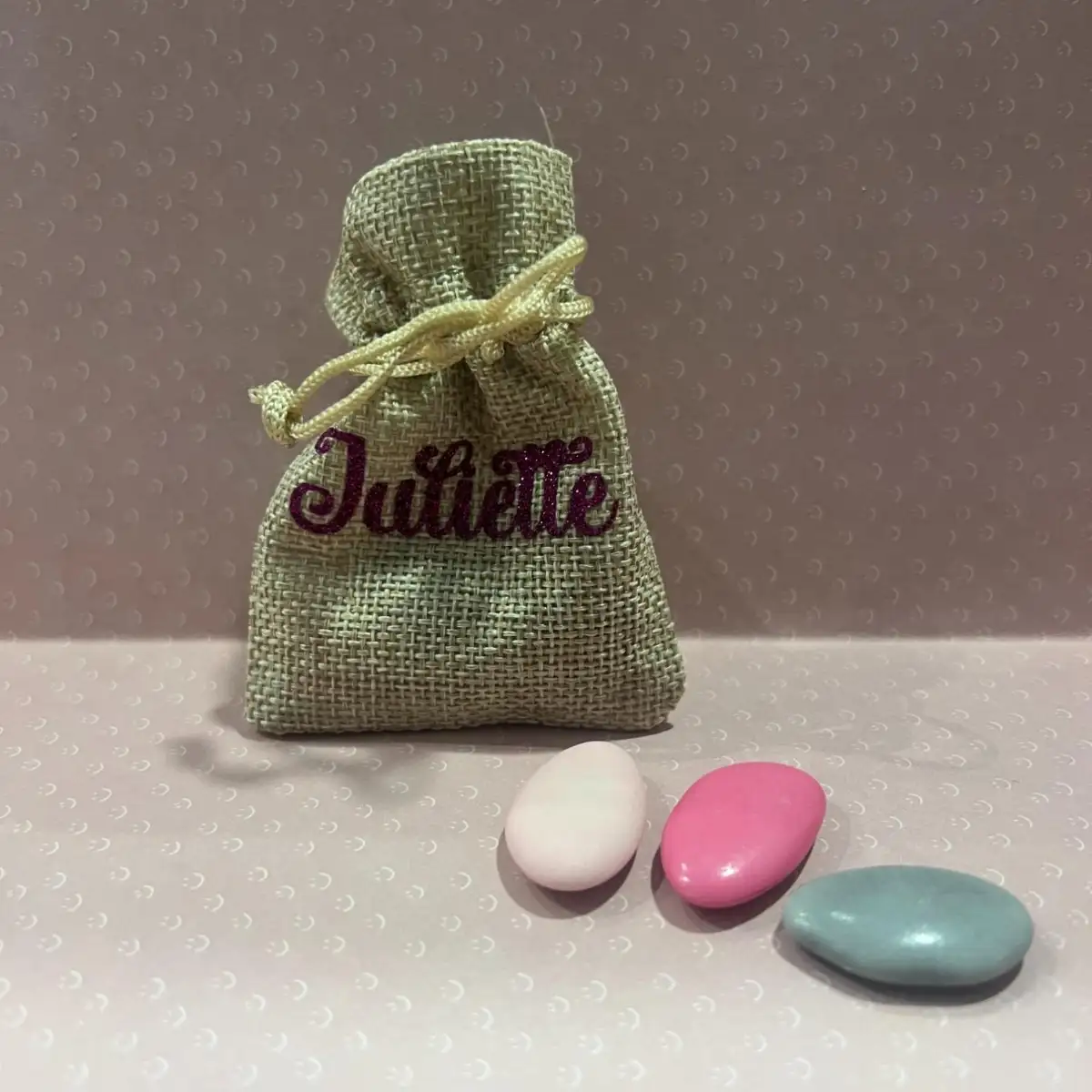 Pochon toile de jute personnalisé