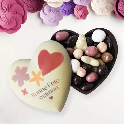 Coeur 3D tout chocolat